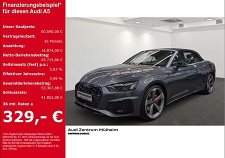 Audi A5 Cabriolet 40 TFSI quattro S lineAllrad HUD Navi Leder digitales Cockpit Memory Sitze