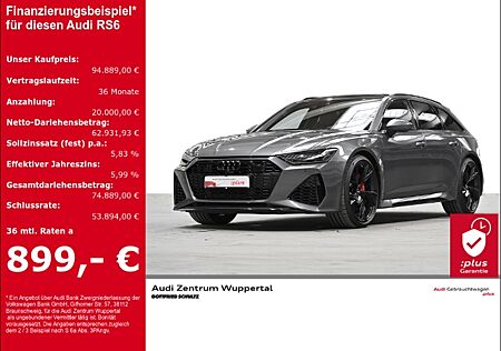 Audi RS6 Avant 4.0 TFSI LUFT AHK PANO B&O GARANTIE SITZHEIZUNG VORNE HINTEN PARKASSISTENT