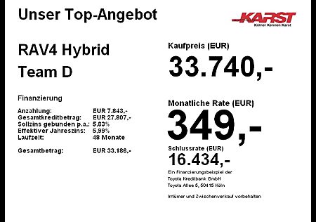 Toyota RAV 4 RAV4 Hybrid Team D Sofort Verfügbar