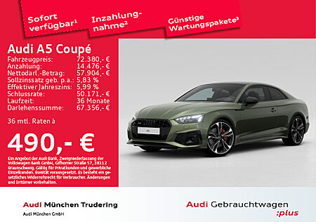 Audi A5 Coupé S line quattro S tronic Assistenzpaket Fahren virtual cockpit+ B&O compedition edition+ Head-Up Interieur S line Panoramadach Standheizung + lüftung