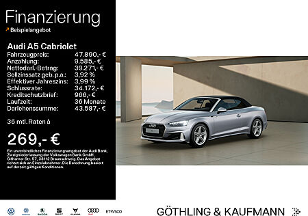 Audi A5 Cabriolet Advanced 35 TDI S tro.*Matrix*Virtual*Navi+*ACC*Teilleder*AHK*