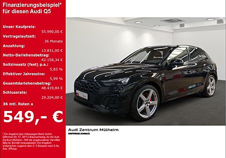 Audi Q5 40 TDI quattro S lineLuftfederung AD AHK-klappbar Panorama Navi Leder digitales Cockpit