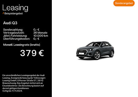 Audi Q3 40 TDI quattro advanced*LED*AHK*VIRTUAL*NAVI-PLUS*KAMERA*19ZOLL