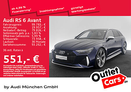 Audi RS6 Avant Dynamik+/Sportabgas/StdHzg/Pano/B&O/AHK/HD-Matrix/HuD/Virtual