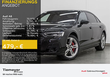 Audi A8 Lang 60 TFSIe Q S LINE PANO 4xMASSAGE RSR ASSIST+