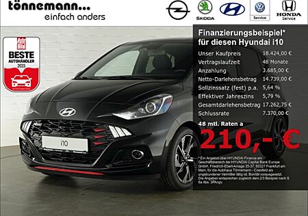 Hyundai i10 FACELIFT T-GDI N-LINE+NAVI+RÜCKFAHRKAMERA+SITZ-/LENKRADHEIZUNG+KLIMAAUTOMATIK+INDUKTIONSLA