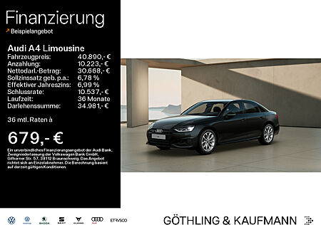 Audi A4 Limousine 40 TDI qu Advanced S tro*LED*Virtual*Navi+*Kamera*Optik*