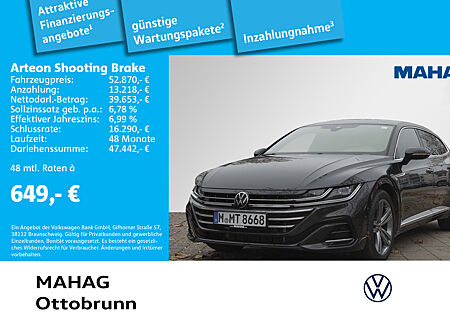 VW Arteon Shooting Brake 2.0 TDI 4Mot. R-Line AHK Leder NaviPro eKlappe DCC IQ.Light Alu20Rosiaro DSG