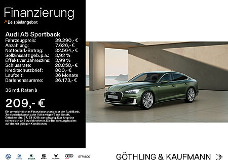 Audi A5 Sportback 35 TFSI Advanced S tro*Matrix*Virtual*Navi+*Teilleder*Sportsitze*19''*AHK*