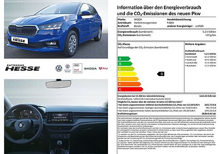 Skoda Fabia Essence 1,0 MPI Essence, 15 Stahl, LED, Klima, Sitzhzg. v, PDC h, Bluetooth,