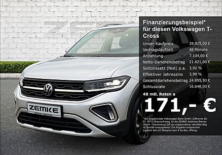 VW T-Cross 1.0 TSI DSG Style 3,9% Navi digitales Cockpit LED Blendfreies Fernl. Kurvenlicht