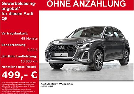 Audi Q5 40 TDI quattro S LINE AHK-klappbar Navi Leder Cockpit Soundsystem LED Blendfreies Fernl