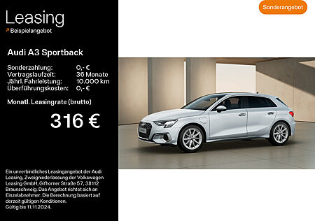 Audi A3 Sportback 40 TFSIe Advanced S tro*Pano*S-Sitze*LED*Virtual*Navi+*Assistenz*