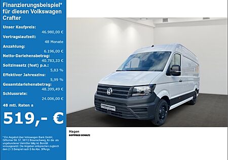 VW Crafter 35 Kasten Hochdach MR 103 kW AHK Kamera PDC Sitzhzg Holzboden 270°