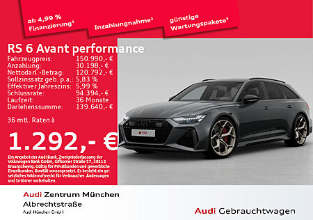 Audi RS6 RS 6 Avant performance RS 6 Avant performance 463(630) kW(PS) tiptronic