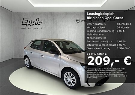 Opel Corsa Basis Apple CarPlay Android Auto Musikstreaming DAB Spurhalteass. Verkehrszeichenerk.