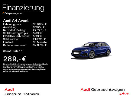 Audi A4 Avant 40 TDI S line S tro*Pano*LED*Virtual*Navi+*Kamera*