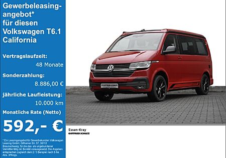 VW T6 California T6.1 California Beach Camper Edition 5 Sitzer 110 TDI 7-DSG Alcantara Sportpaket Markise Navi Isolierbox