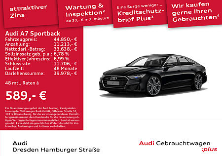 Audi A7 Sportback 55TFSI qu. S line B&O AHZV Standhz.