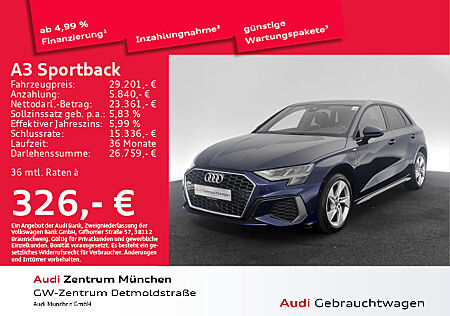 Audi A3 Sportback 40 TFSI e S tronic S line B&O/Virtual+/Navi+