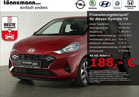 Hyundai i10 TREND+NAVI+RÜCKFAHRKAMERA+SITZ-/LENKRADHEIZUNG+LED TAGFAHRLICHT+FERNLICHTASS.+ALUFELGEN