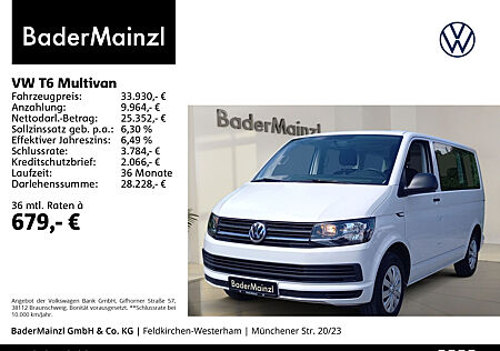 VW T6 Multivan Trendline 2,0 l 110 kW TDI EU6 SCR BlueMotion Technology Frontantrieb 7-Gang-DSG Radst. 3000 mm