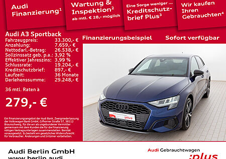 Audi A3 Sportback Advanced 30 TDI S tr. NAVI AHK PDC