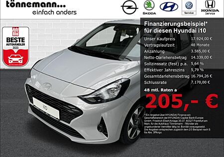 Hyundai i10 TREND AT+NAVI+RÜCKFAHRKAMERA+SITZ-/LENKRADHEIZUNG+LED TAGFAHRLICHT+FERNLICHTASS.+ALUFELGEN