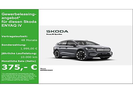 Skoda Enyaq iV 85 Sportline 82KWH 286 PS SOFORT VERFÜGBAR!