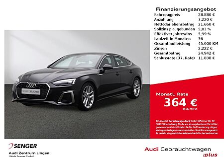 Audi A5 Sportback S line 40 TDI S tronic MMI LED AHK