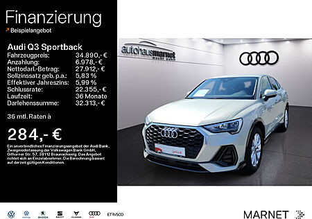 Audi Q3 Sportback 45 TFSI e*Navi*LED*Alu*Einparkhilfe*Virtual Cockpit*Kamera*Sitzheizung