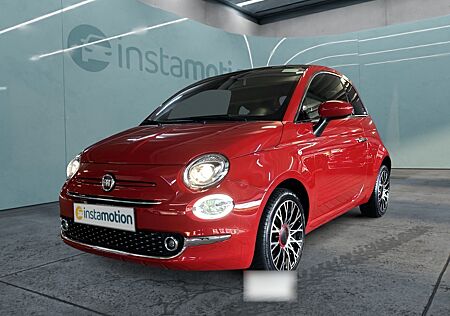 Fiat 500 1.0 Mild Hybrid Red Panodach PDC Klima Navi