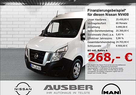 Nissan NV400 Kastenwagen L2H2 3,5t GJR 1Schiebetür Holzboden USB BT CD Trennwand-Stahl