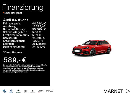 Audi A4 Avant 35 TFSI S line*Navi*LED*B&O*AHK*PDC*Virtual Cockpit*Kamera