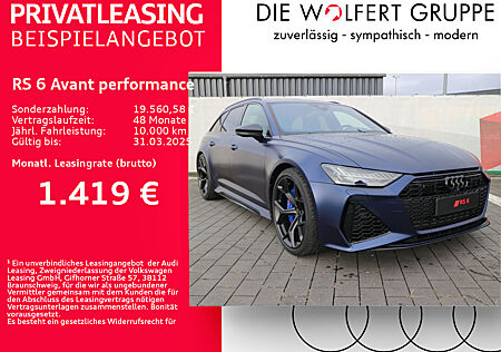 Audi RS6 RS 6 Avant performance tiptronic*NAVARRABLAU MATT*