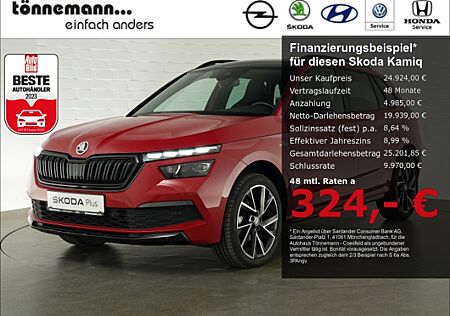 Skoda Kamiq MONTE CARLO TSI DSG+LED+NAVI+PANORAMADACH+RÜCKFAHRKAMERA+SITZHEIZUNG+SPORTSITZE