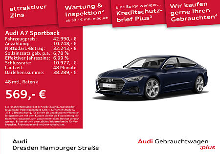 Audi A7 Sportback 45 TFSI quattro Navi B&O Standhz.