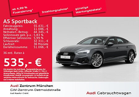 Audi A5 Sportback 40 TFSI S tronic S line Virtual/Matrix/Navi+/Kamera