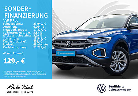 VW T-Roc 1.0 TSI Style, Standheizung, LED-Matrix, Navi, App-Connect, ACC