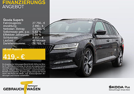 Skoda Superb Combi 2.0 TDI SPORTLINE LM19 MATRIX NAVI VIRTUAL