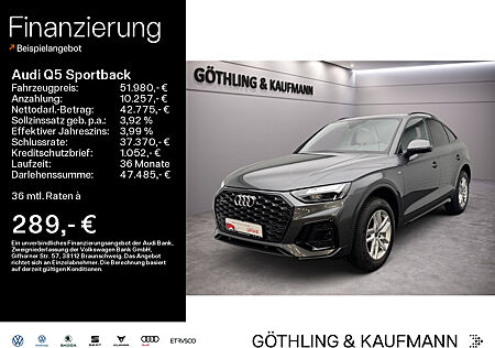 Audi Q5 Sportback 40 TFSI qu S line S tro*Pano*LED*Virtual*Navi+*Stadt*Parken*Tour*Optik*AHK*