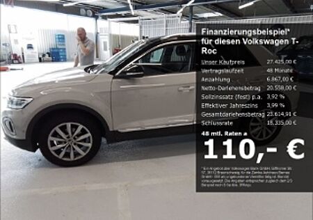 VW T-Roc 1.0 TSI Style 3,9% AHK-abnehmbar Navi digitales Cockpit Massagesitze LED ACC