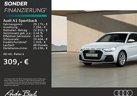 Audi A1 Sportback advanced 25 TFSI 70(95) kW(PS) Schaltgetriebe