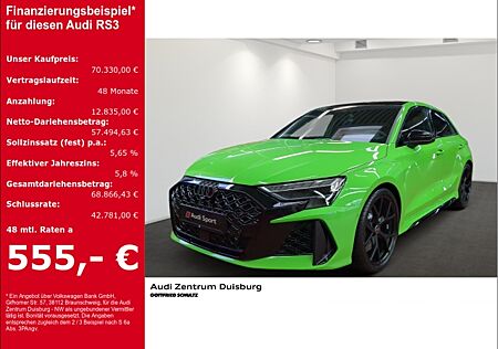 Audi RS3 Sportback AD El. Panodach Navi digitales Soundsystem LED Blendfreies Fernl. sofort verfügbar!