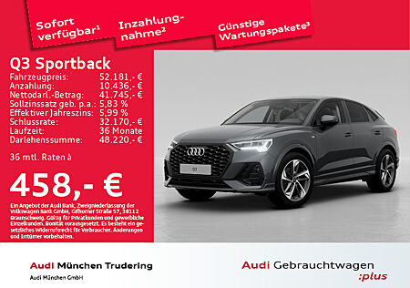 Audi Q3 Sportback S line 35 TFSI S tronic Soundsystem Businesspaket Einparkhilfe+ Komfortpaket Rückfahrkamera