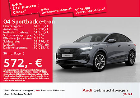 Audi Q4 e-tron Q4 Ambiente-Lichtpaket Assistenzpaket Dynamikpaket Interieur S line Komfortpaket pro Optik Schwarz