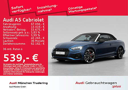 Audi A5 Cabriolet S line 45 TFSI quattro Assistenzpaket Fahren virtual cockpit B&O Sportsitze Rückfahrkamera