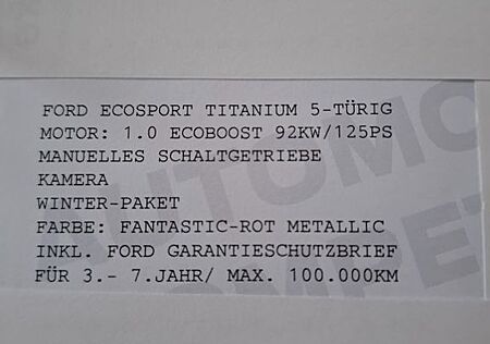 Ford EcoSport 1,0 EcoBoost 92kW Titanium Titanium