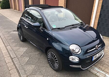 Fiat 500C 1.2 8V LOUNGE , 1. Hd, blaugrün Met