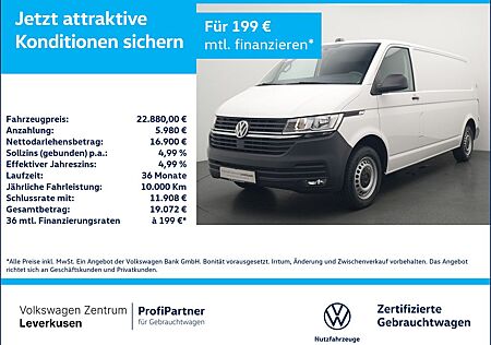 VW T6 Transporter Volkswagen T6.1 Kasten lang NAVI FLÜGELTÜREN AHK KLIMA ACC